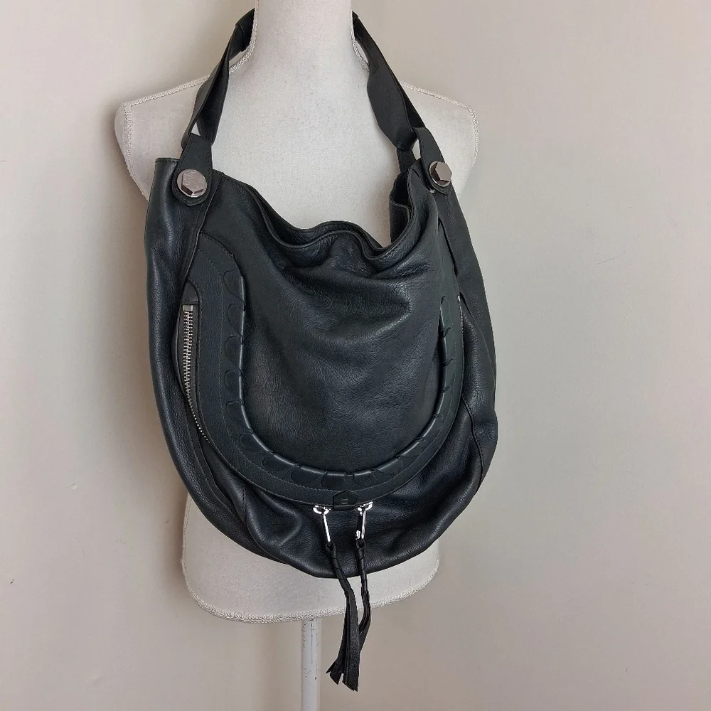 orYANY Cassie Olive Green Leather Hobo Bag
